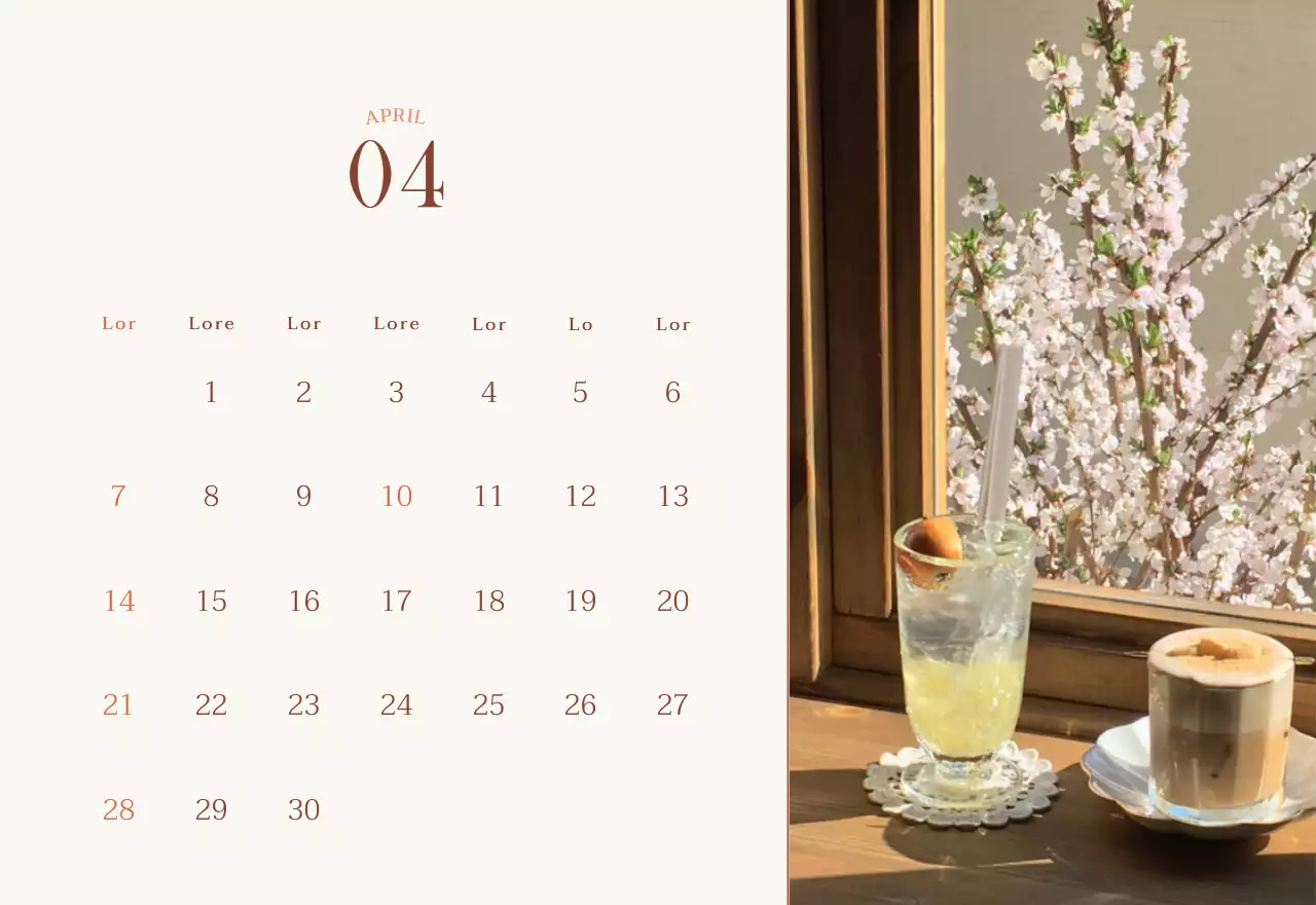 Emotionele fotolay-out voor café in beige en bruin