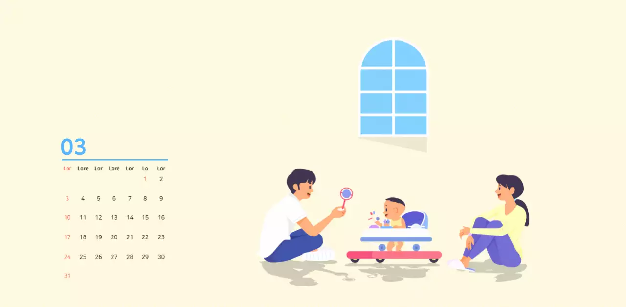 Mehrfarbige Familie Illustration Konzept