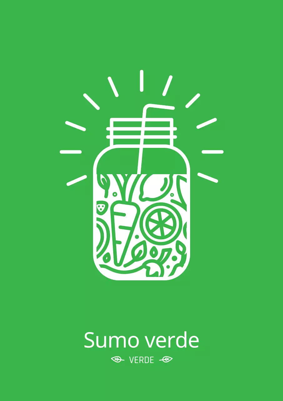 Menu de smoothie verde com legumes e frutas verdes e ilustração Tumblr