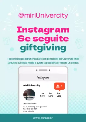 Evento di amicizia su Instagram dell'Università di Miri