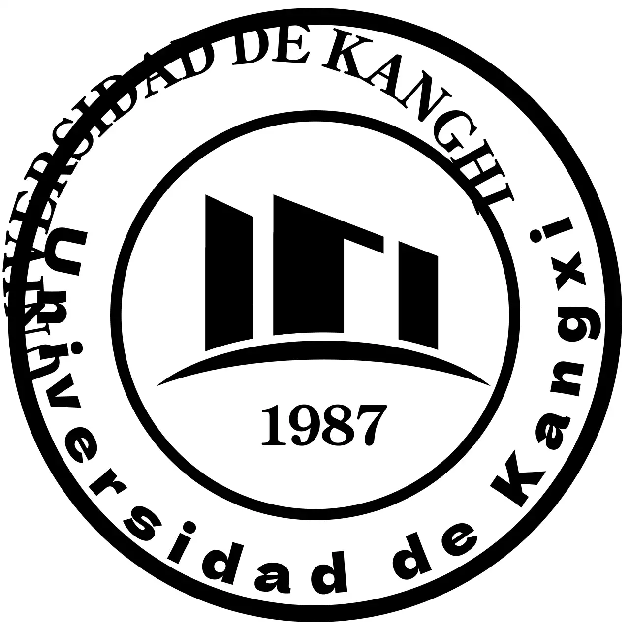 Recuerdos del club de servicio universitario con el logotipo de la universidad en negro