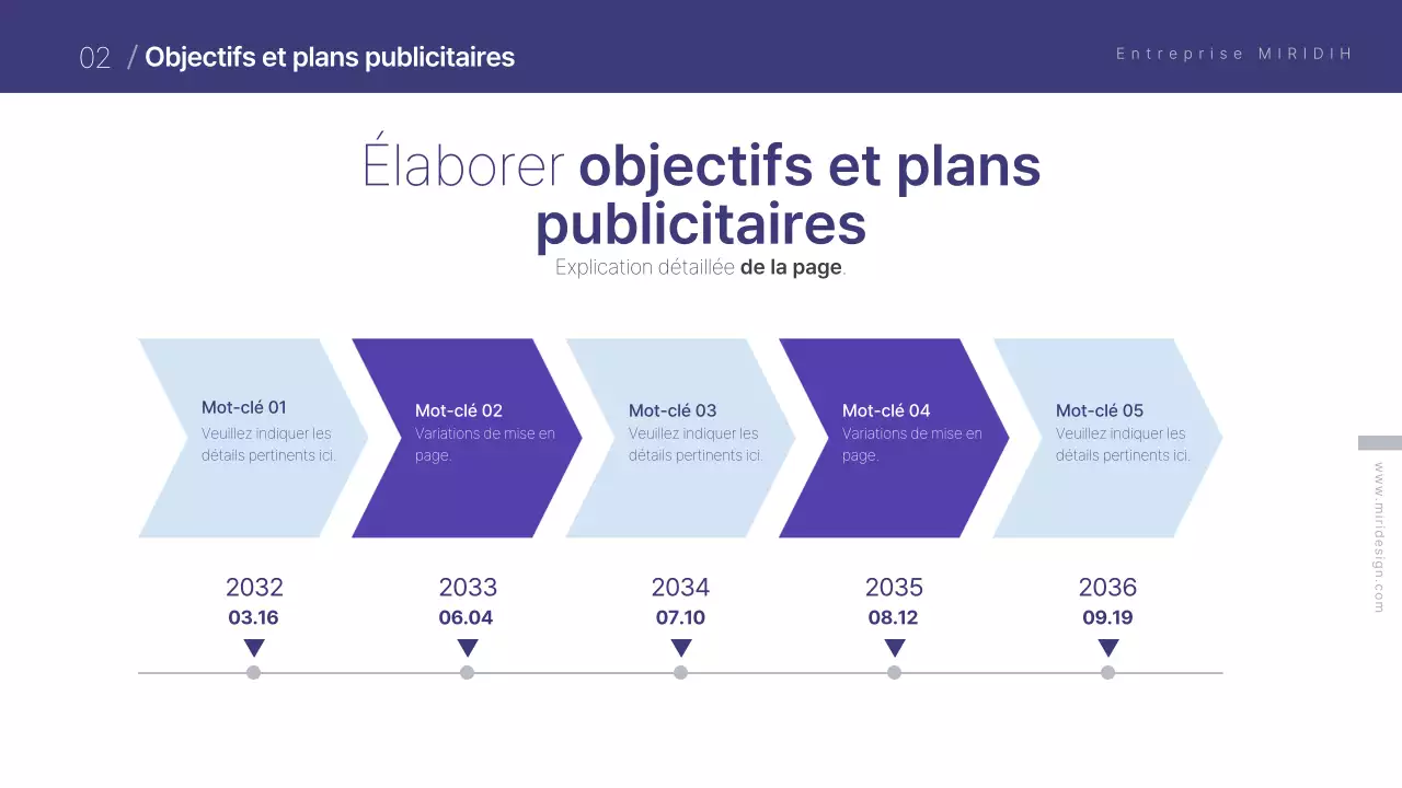 Modèle de briefing créatif sur le thème du violet