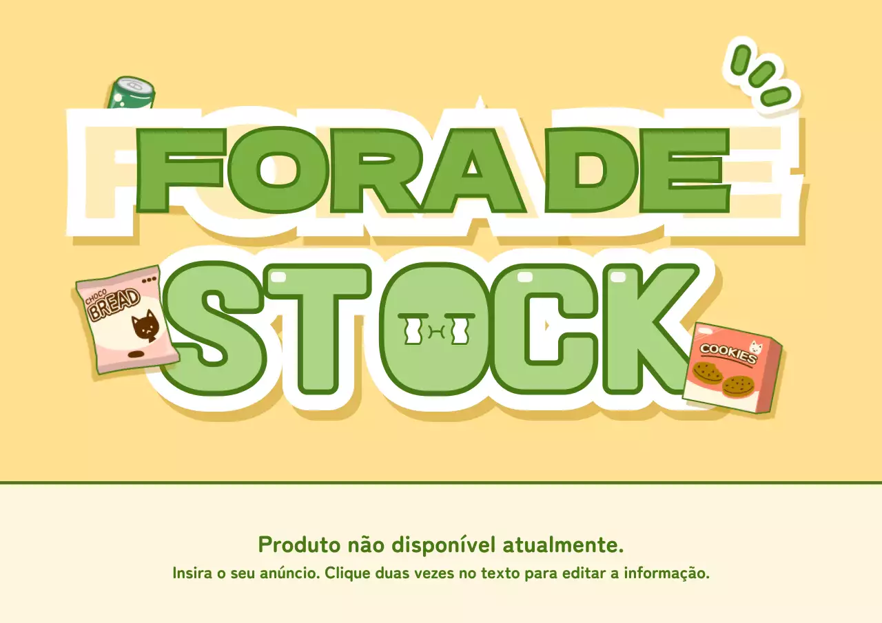 Personagens verdes fora de stock