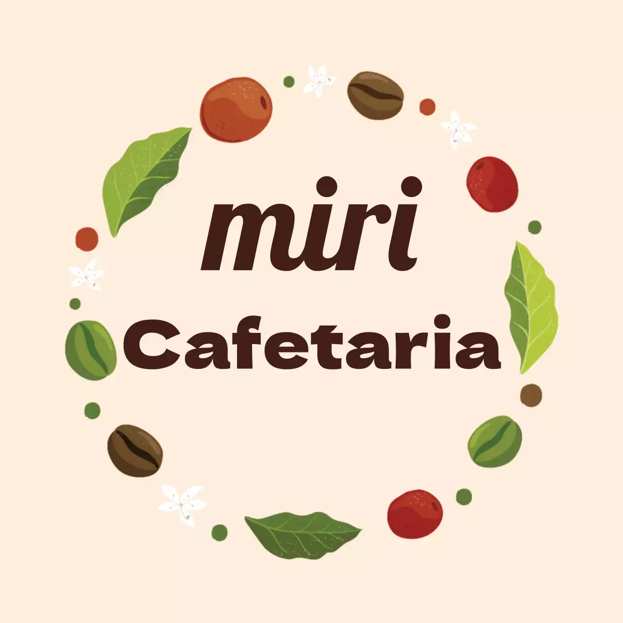 Moldura de ilustração bege etiqueta café