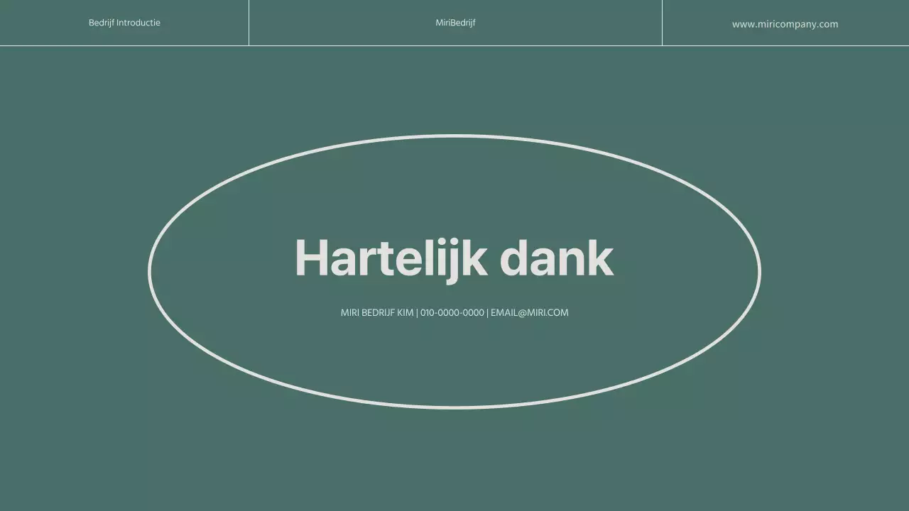 Een eenvoudig groen en beige bedrijfsprofiel