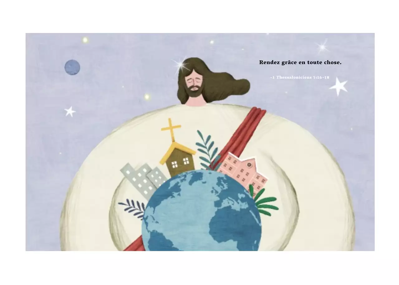 Illustration pastel de l'église