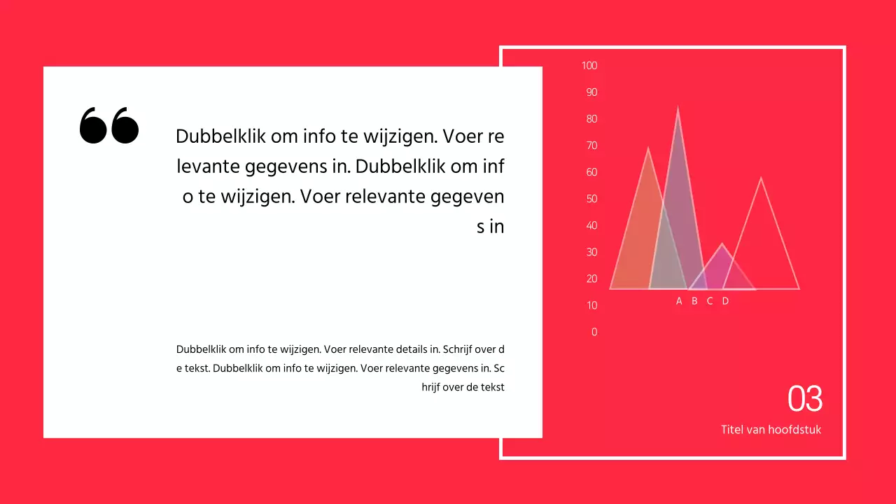 Discussiepresentatie van tekstmarkering en fotolay-out in rood