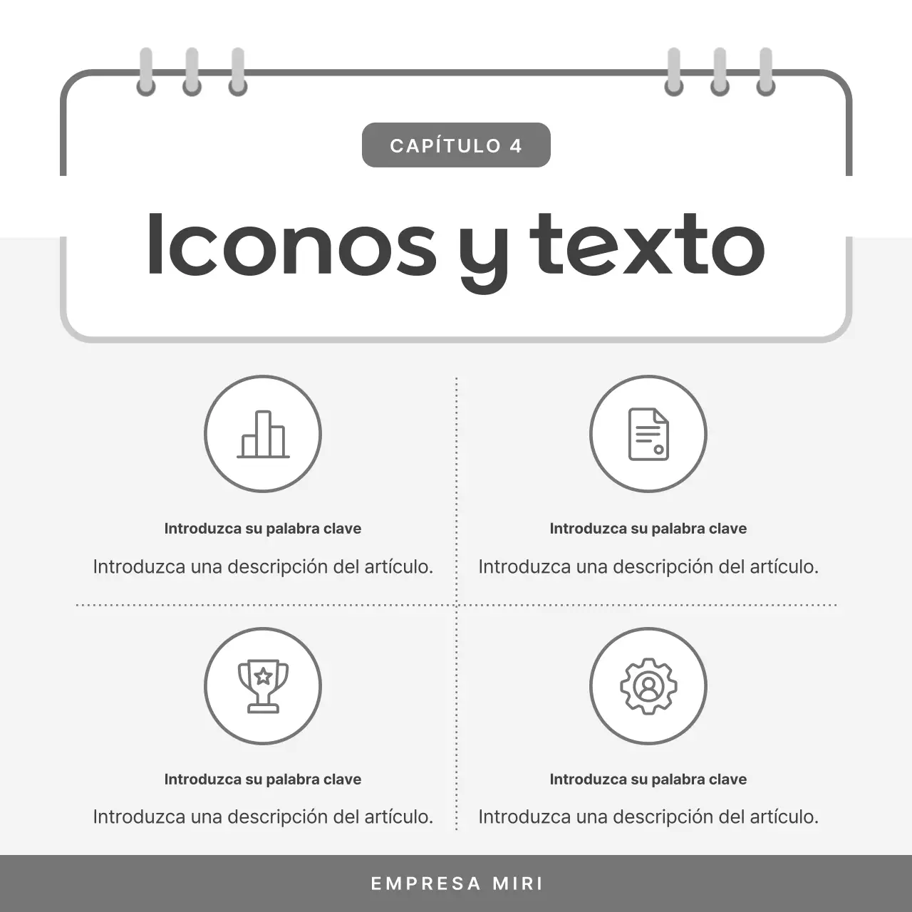 Puestos de trabajo sencillos en blanco y negro