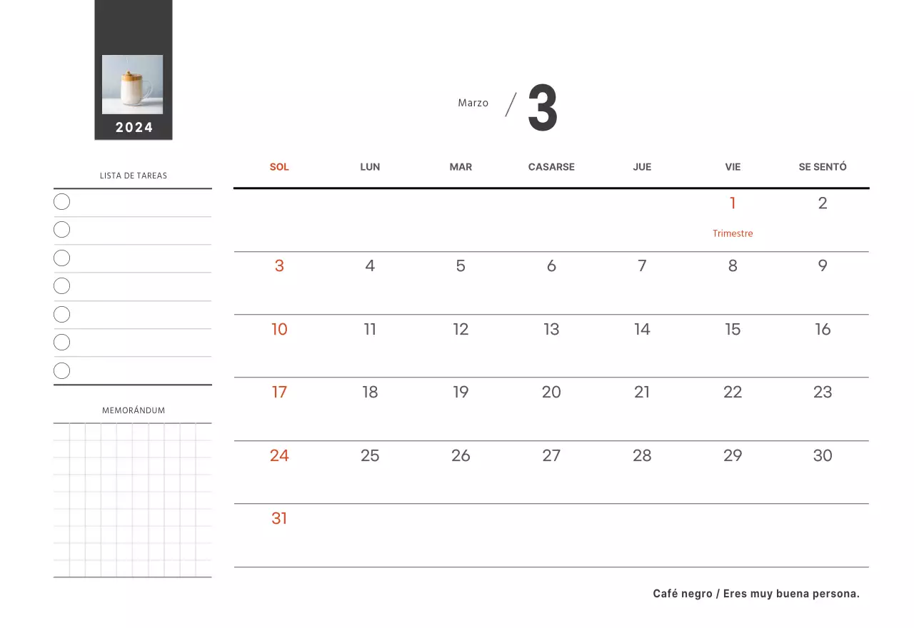 Un café sentimental blanco y marrón