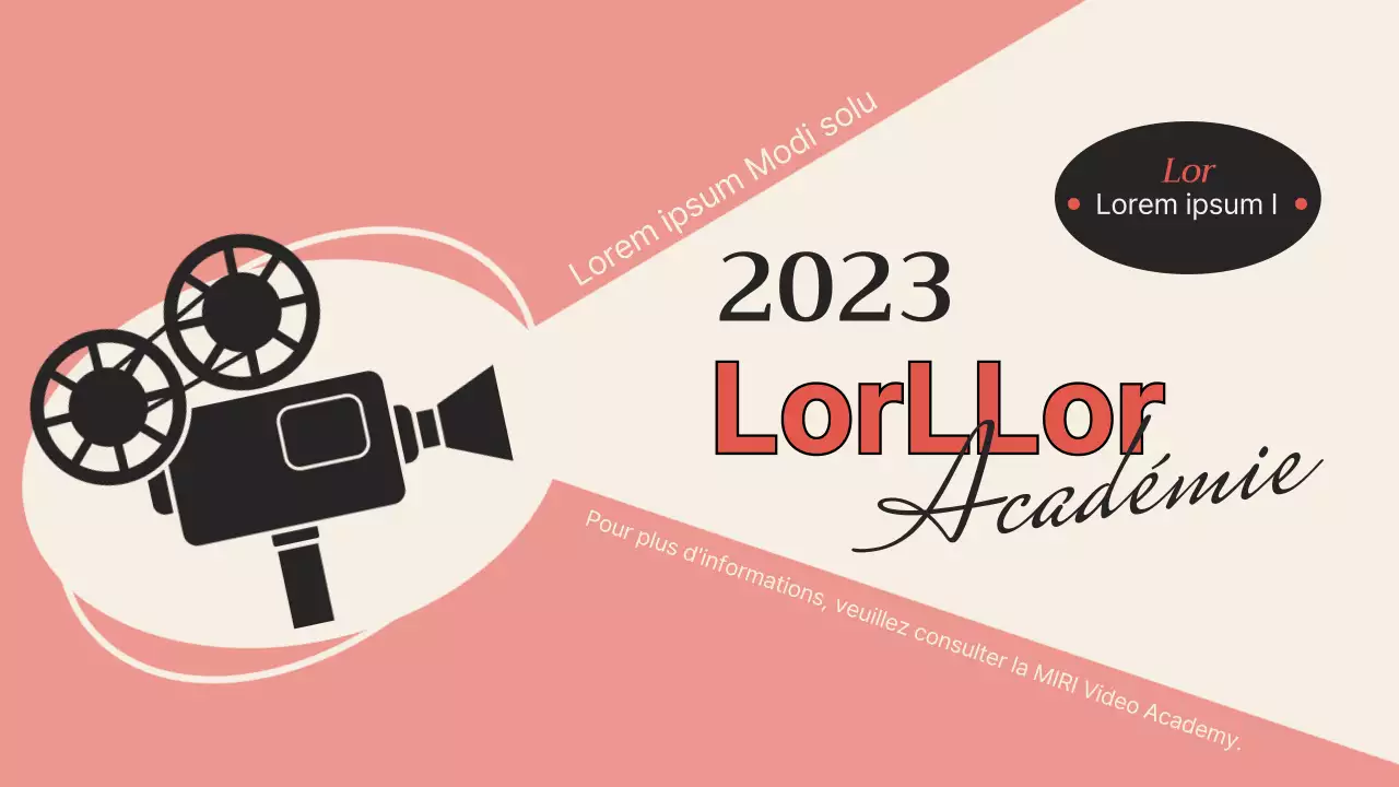 Promouvoir l'école Film Concept en rose et beige vintage