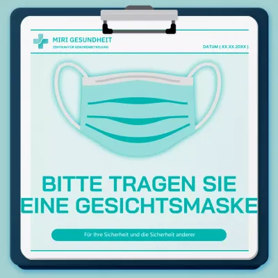 Blitzsaubere KrankenakteKonzept Maske Trageanleitung