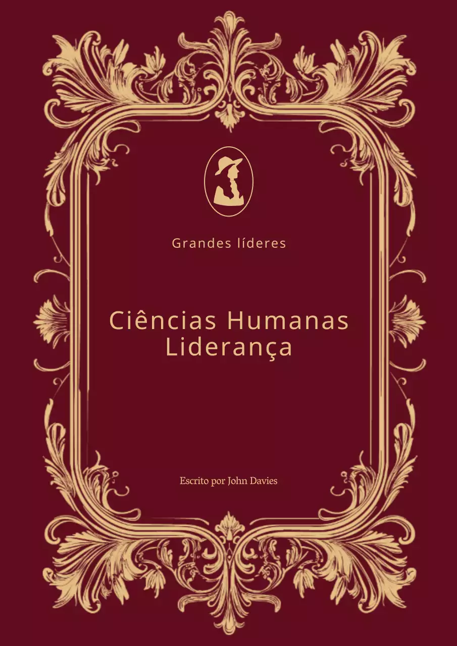 Humanidades numa moldura barroca vermelha