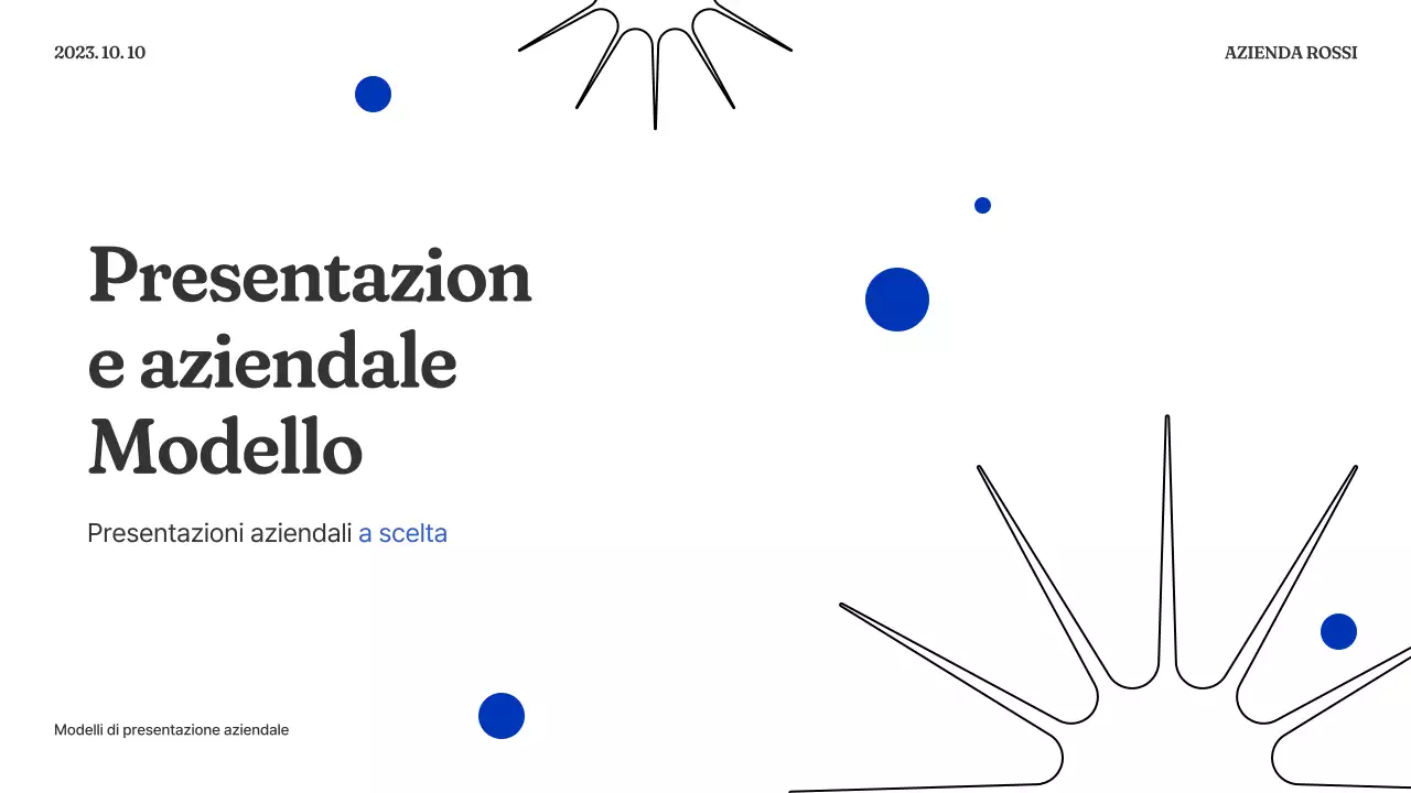 Un semplice business plan in blu