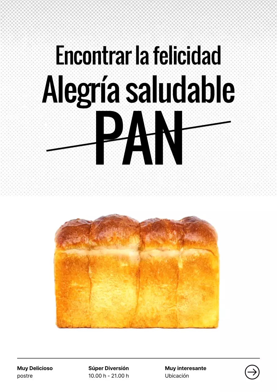 Cartel de panadería negro y amarillo