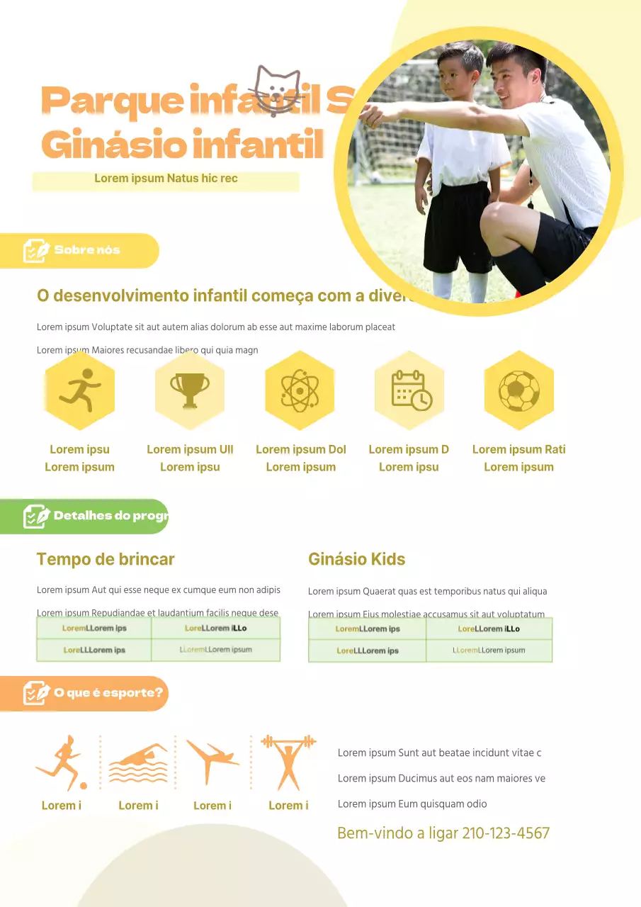 Ginásio para crianças