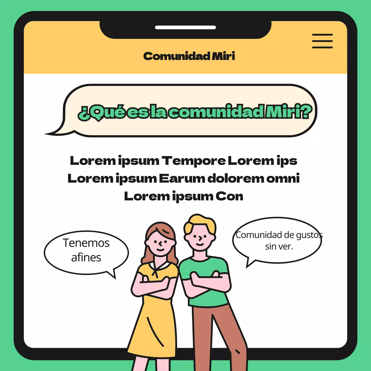 Promover una sencilla plataforma comunitaria verde y amarilla