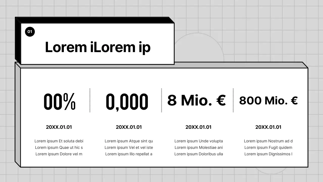 Ein graues, geometrisches Firmenprofil für ein Unternehmen PT