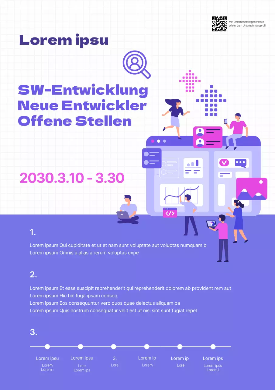 Lila Thema offene Stellen