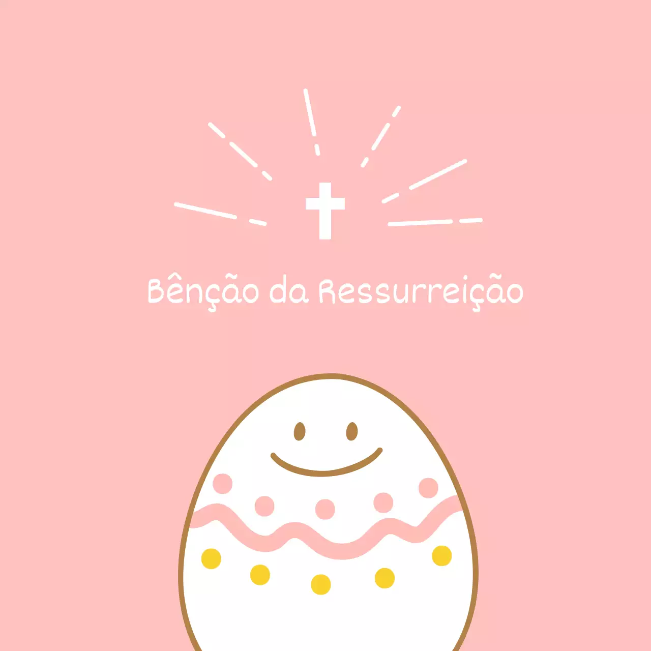 Autocolante cor-de-rosa com círculo de Páscoa