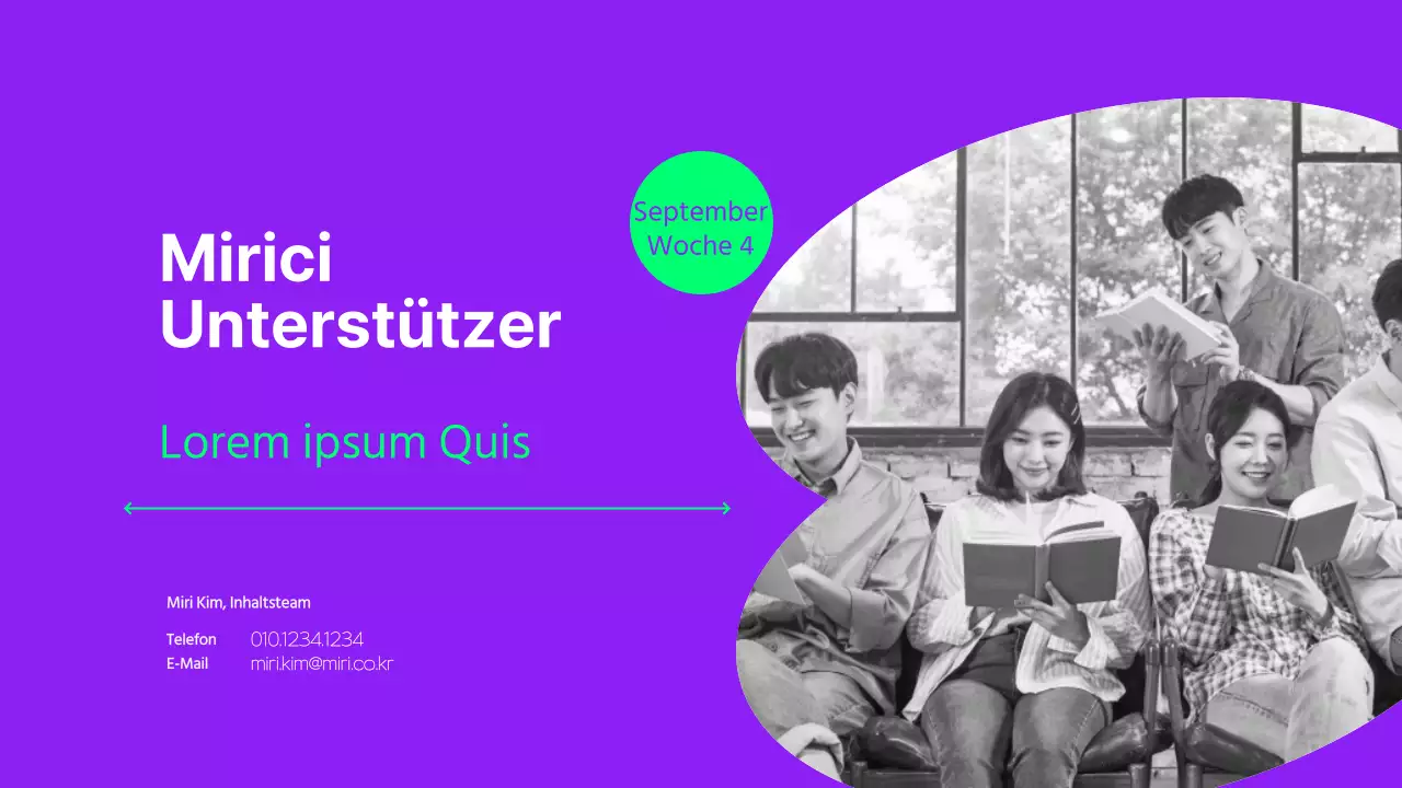 Violetter und neonfarbener Trend in den Aktivitätsberichten der Unterstützer