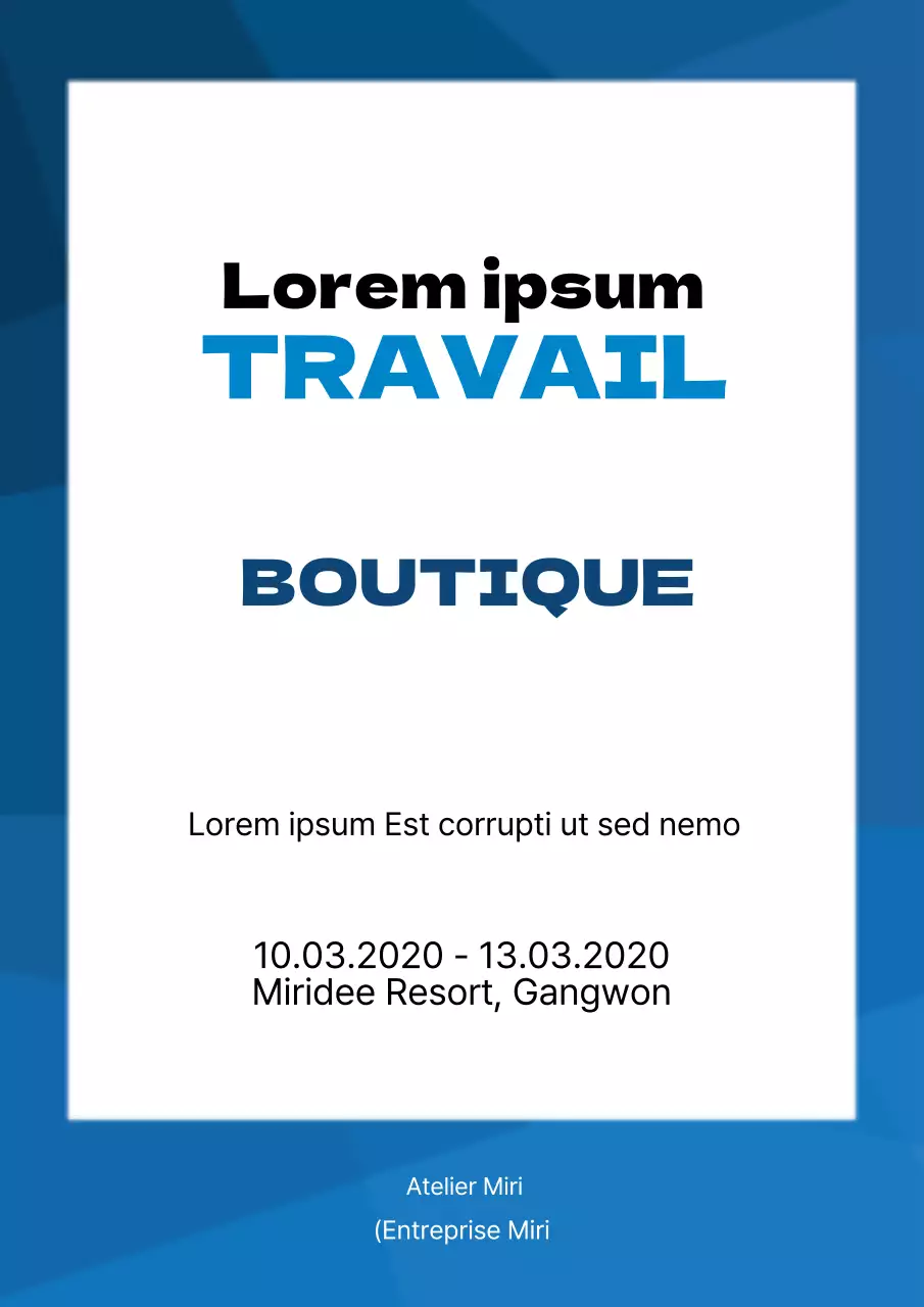 Un simple échange textuel en bleu