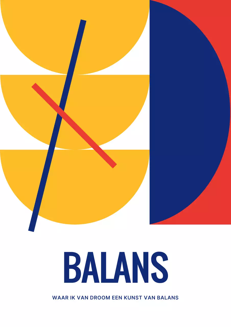 Eenvoudige vormen in wit en geel Interieurpost