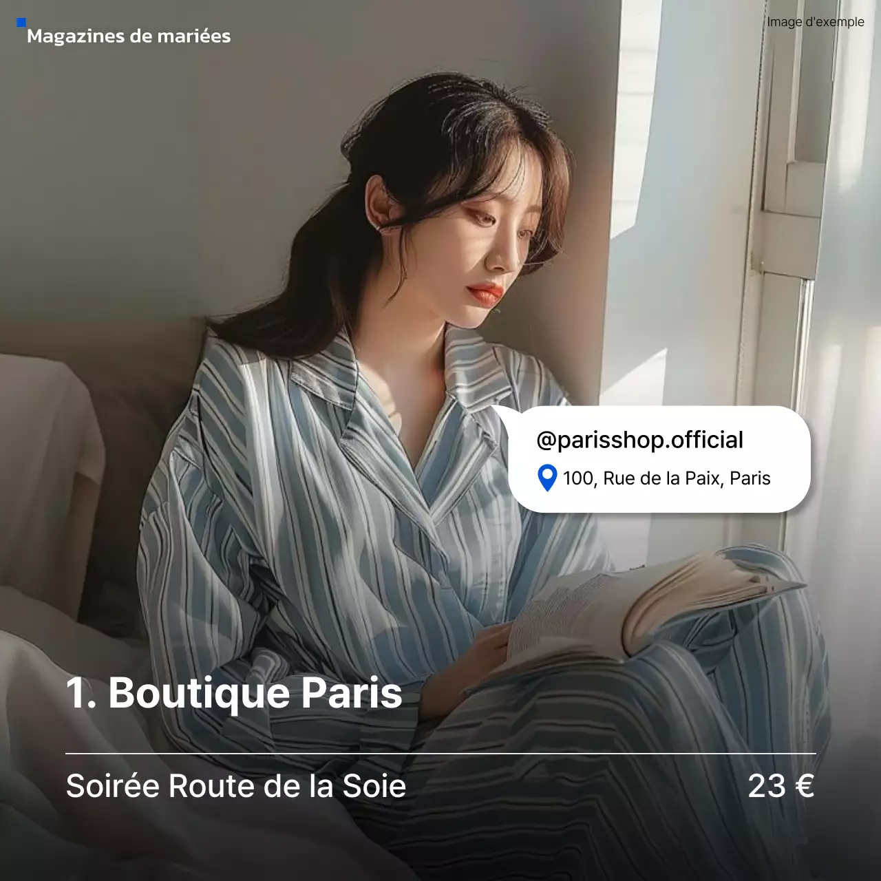 Annonce de mode moderne bleu clair