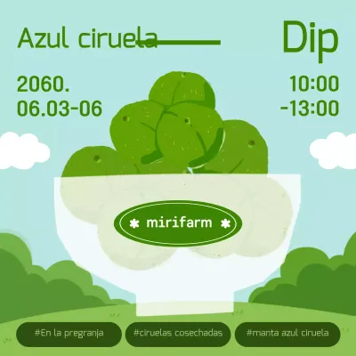 Promueva la experiencia del ciruelo en flor con un telón de fondo verde y natural