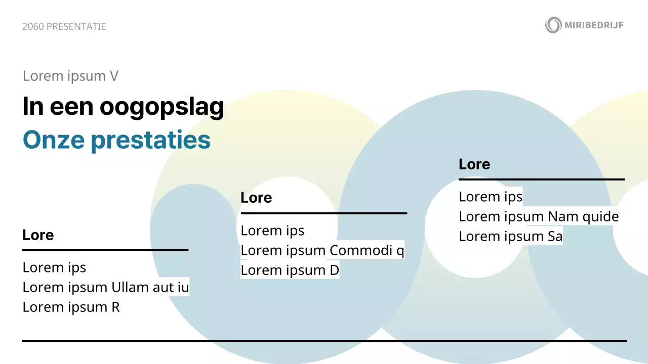Een modern wit en blauw bedrijfsintroductievoorstel
