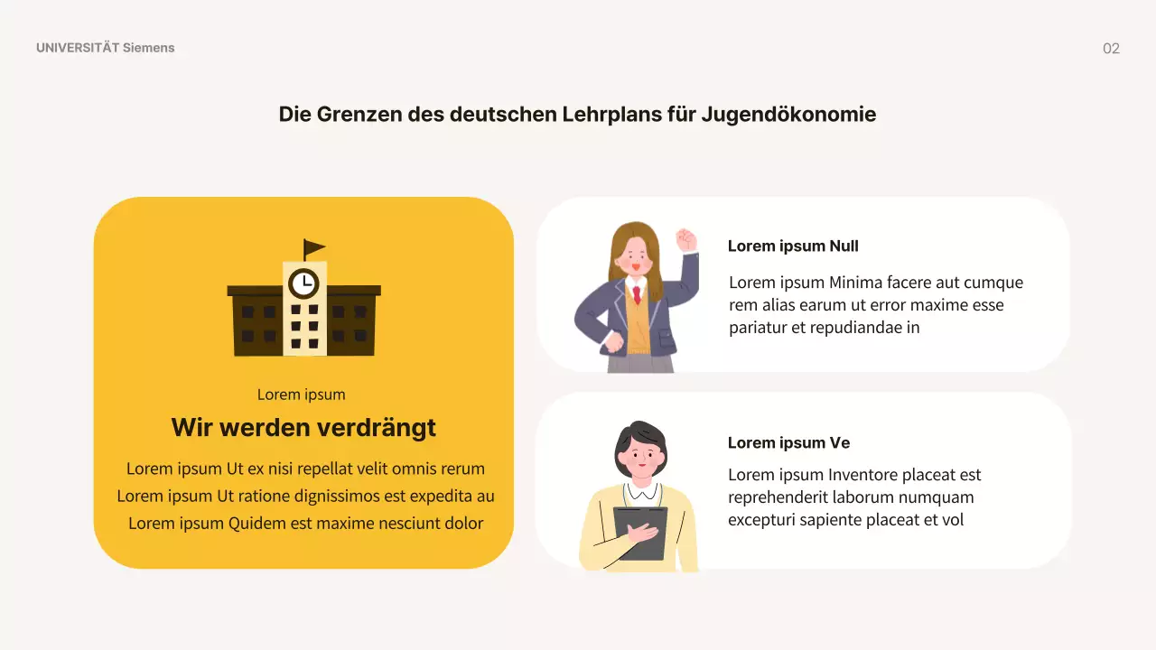 Einfache gelbe und braune Materialien zur wirtschaftlichen Bildung von Jugendlichen