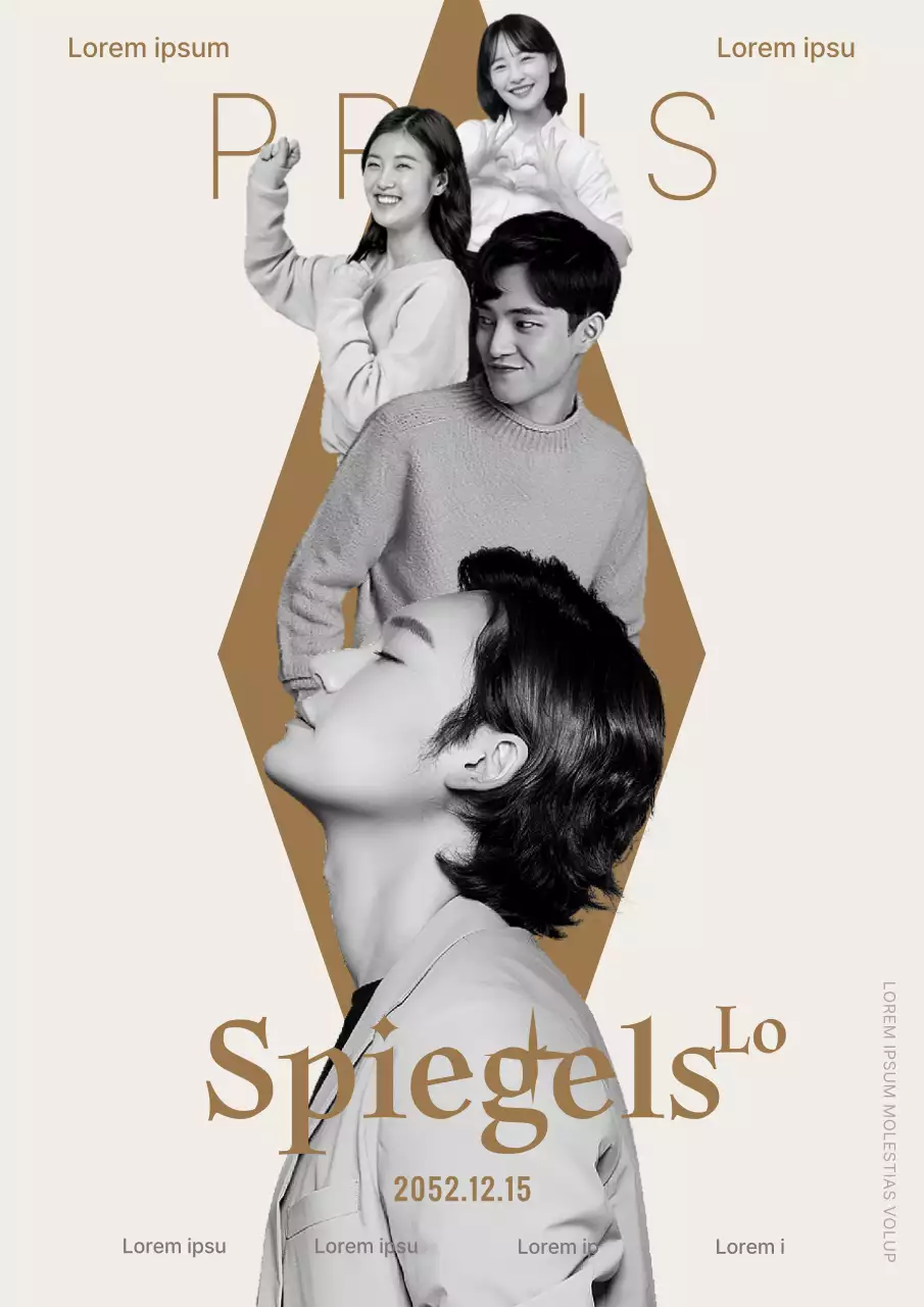 De beige en gouden uitreiking van de werknemer van het jaar