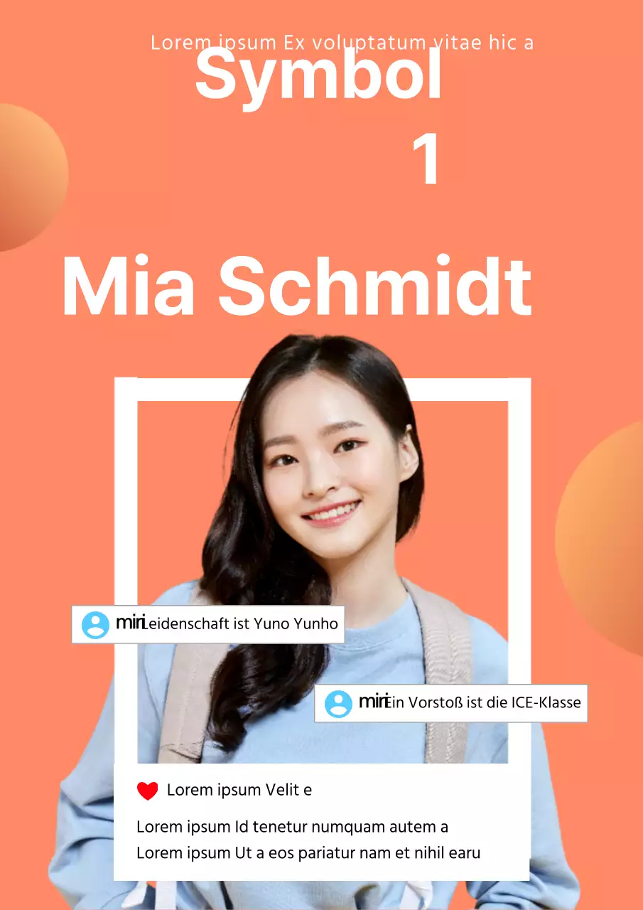 orange Hintergrund weibliches Modell instagram Panel Rahmen Präsidentschaftswahlen im Zusammenhang mit Veranstaltungen