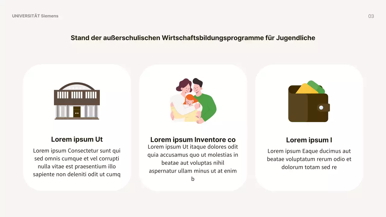 Einfache gelbe und braune Materialien zur wirtschaftlichen Bildung von Jugendlichen