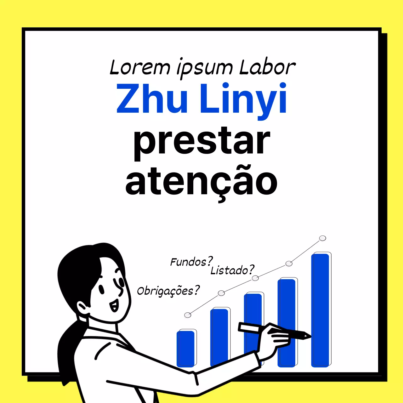 Stock relacionado com ilustração de tipo banner com ilustração de mulher em fundo amarelo