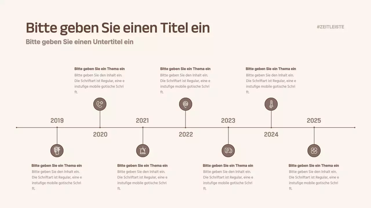 Zeitdiagramm mit braunem einfachen Konzept