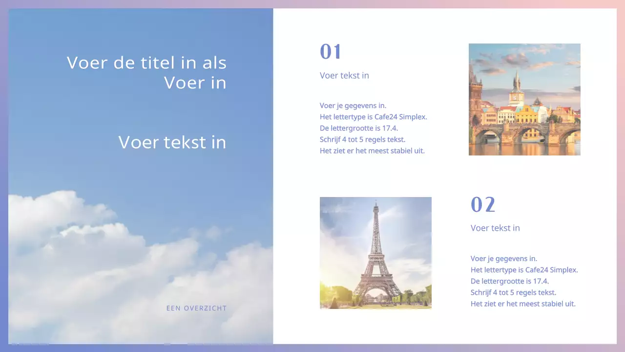 Pinkvora pluizige wolken verloop