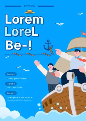 Posizione di consigliere di scuola media con concetto di pirata blu chiaro