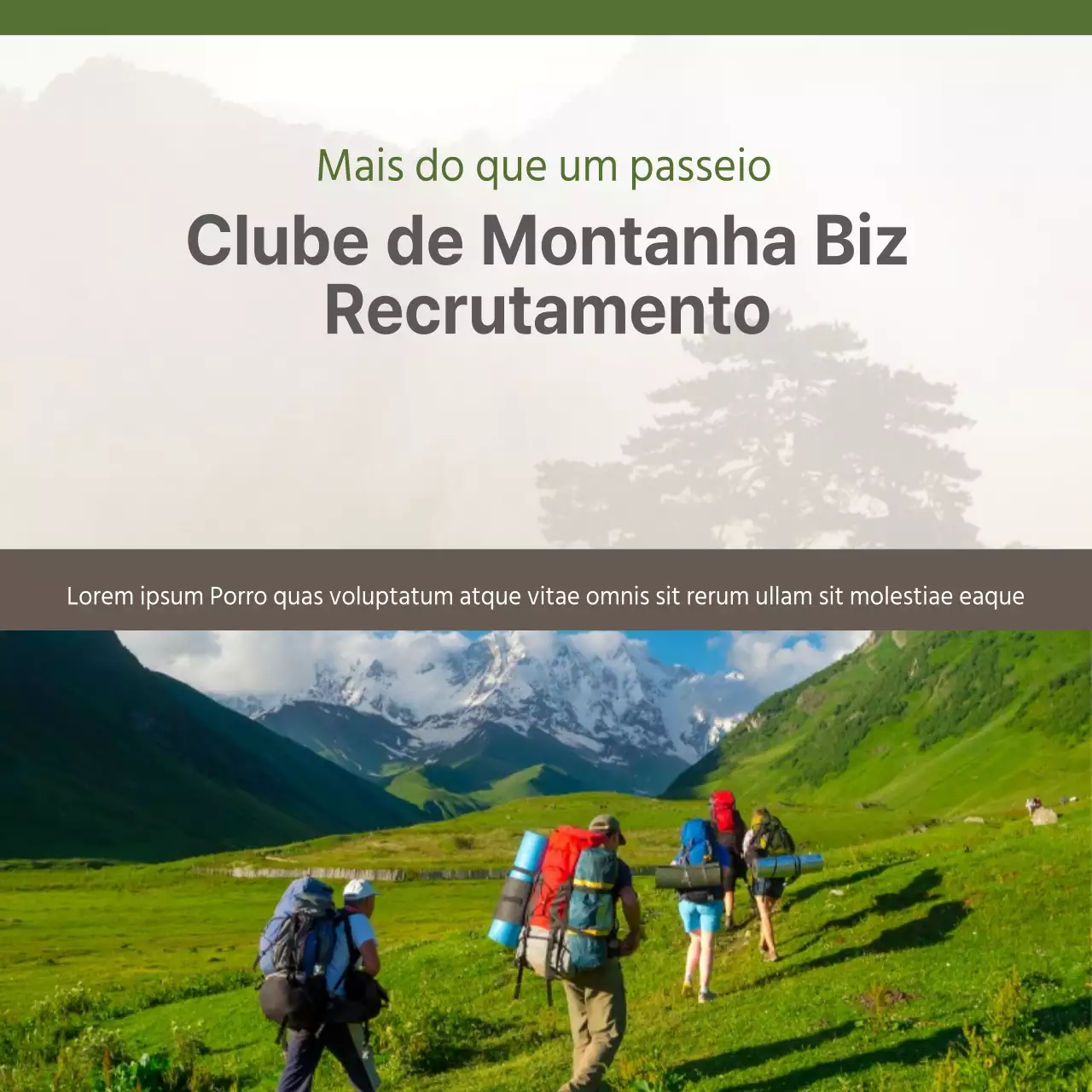 Recrutamento de novos membros para a Sociedade Bizmountaineering
