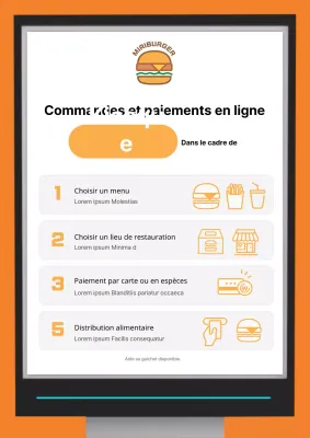 Poster Kiosque de magasin illustré Orange Cute