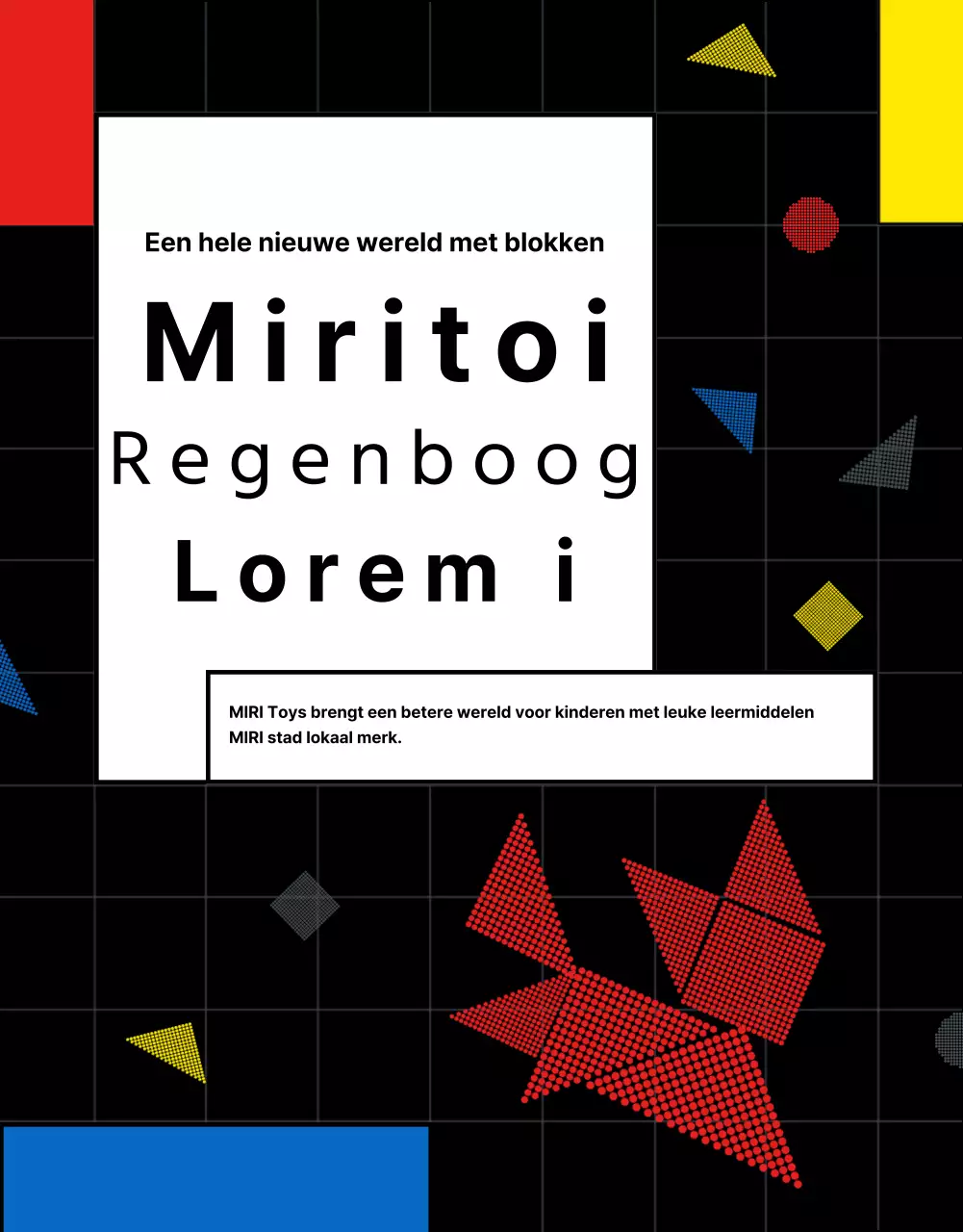 Promoot Kinderdag met een retro kleurenraster