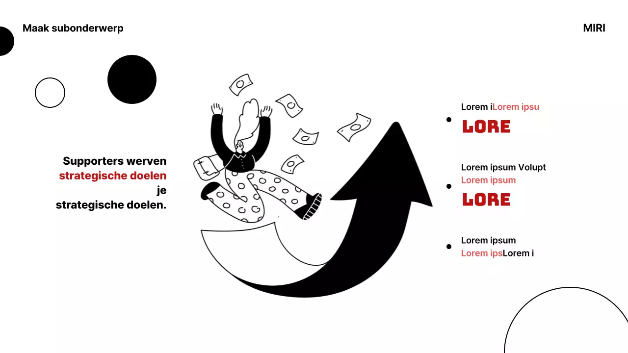 Eenvoudig zwart-wit marketingstudiemateriaal voor vergaderingen