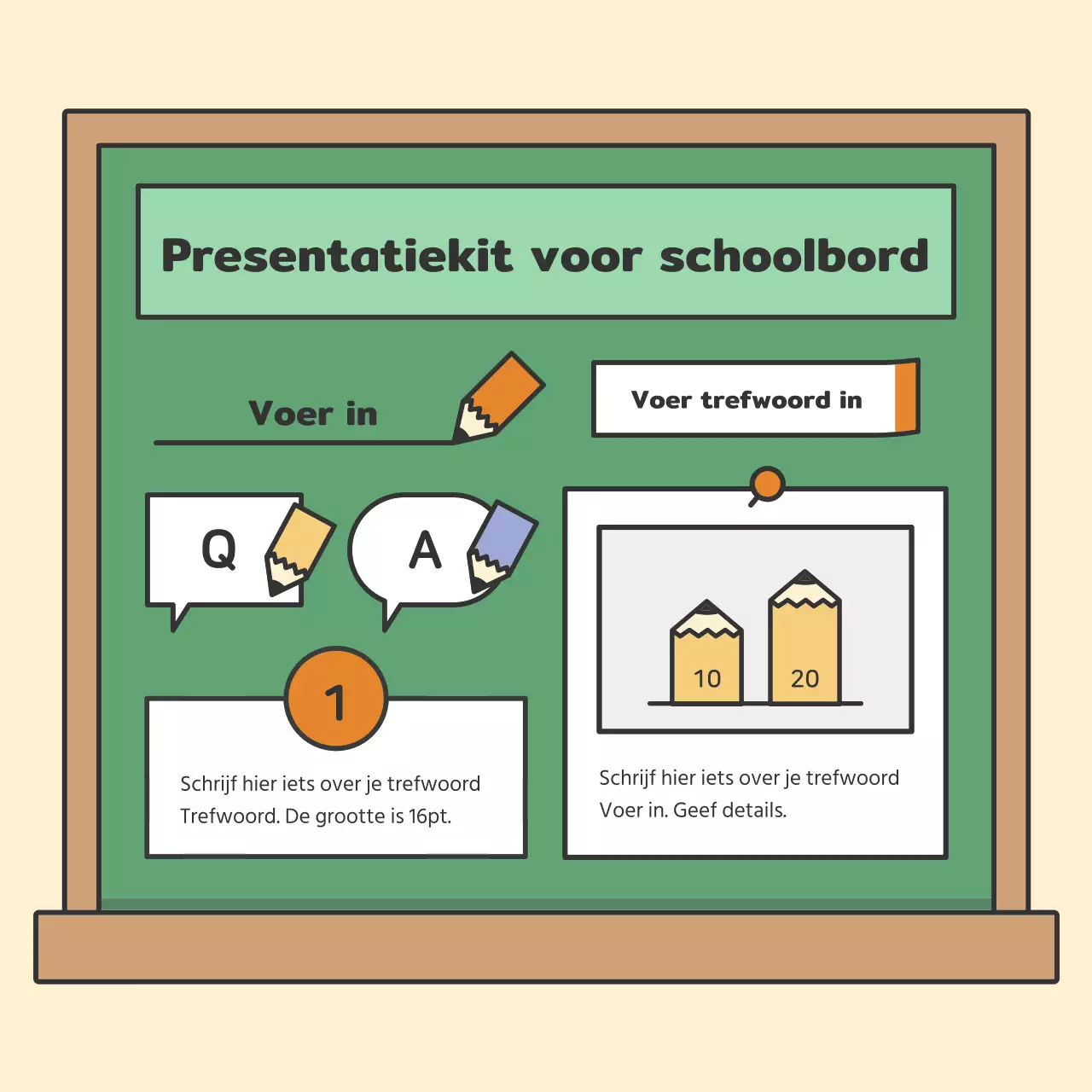 Kleurrijke en schattige krijtbordkaartenNieuws