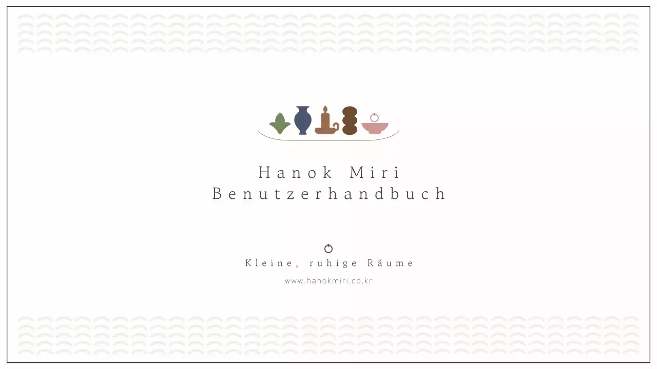 Ein Hanok-Mietbereich mit elfenbeinfarbenen, sentimentalen Formen