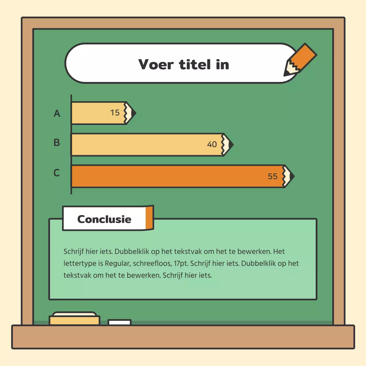 Kleurrijke en schattige krijtbordkaartenNieuws