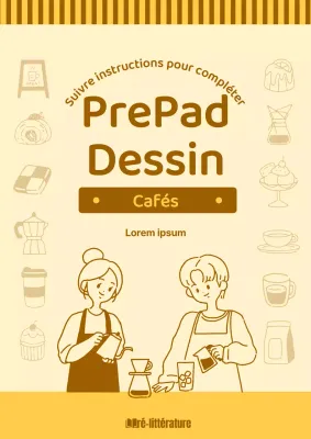 A propos du dessin du café confortable jaune et marron