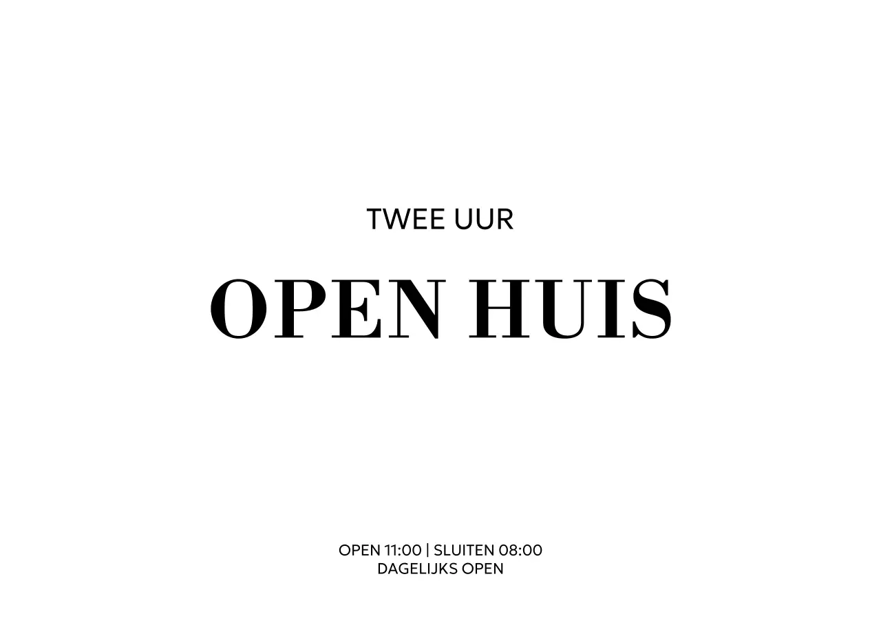 Voor een café met een zwarte illustratie van een vrouw die koffie drinkt