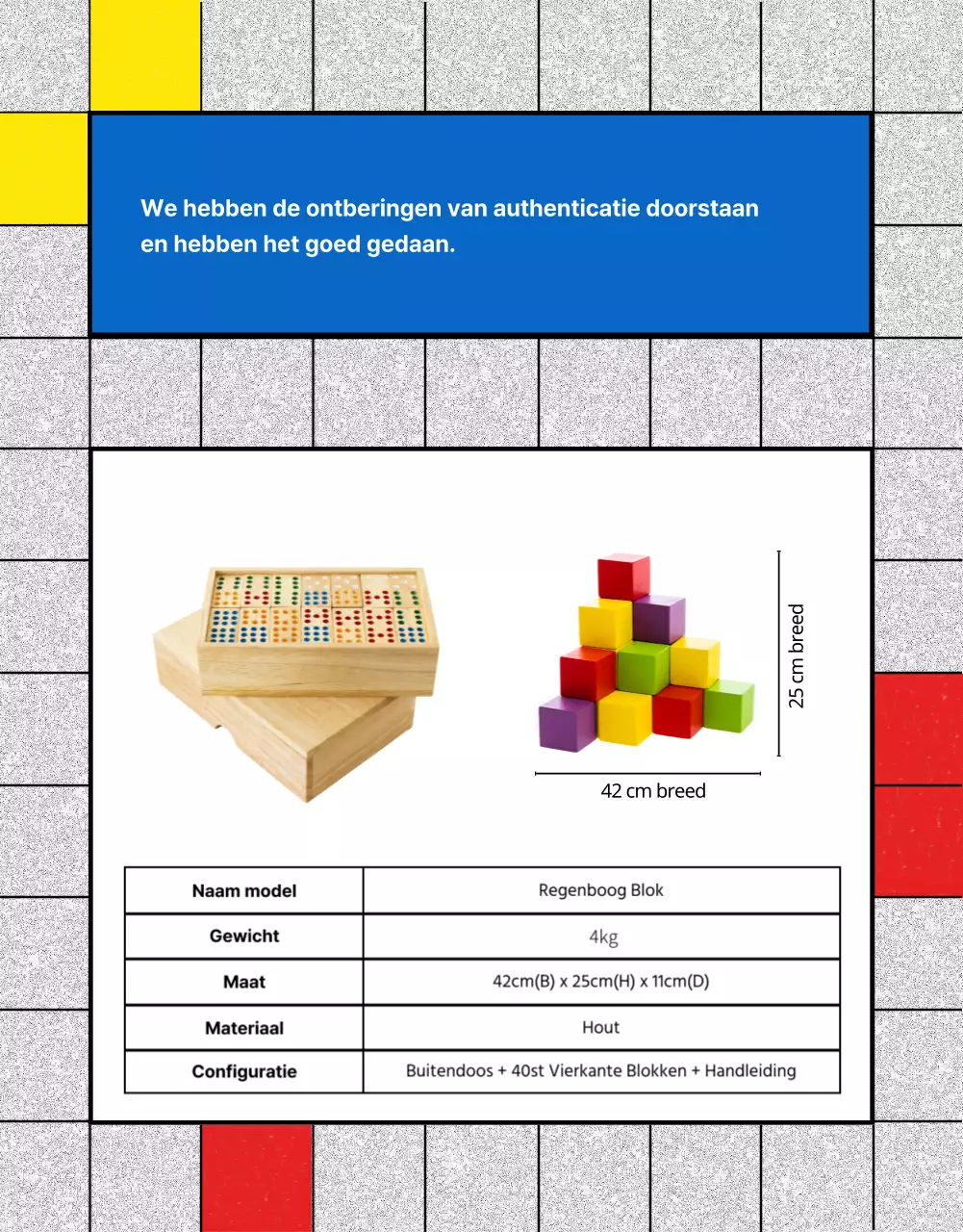 Promoot Kinderdag met een retro kleurenraster