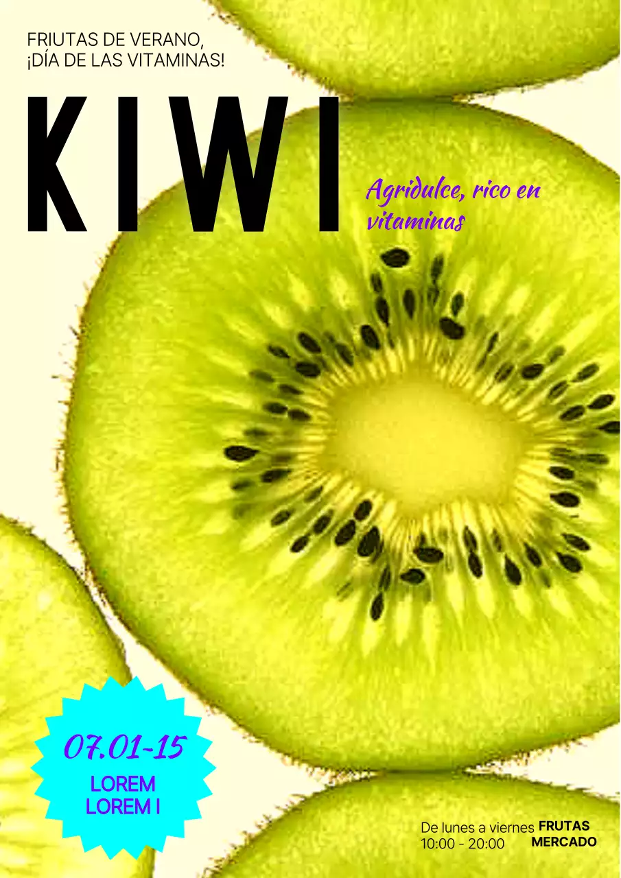 Sobre la venta de fruta verde y refrescante del verano