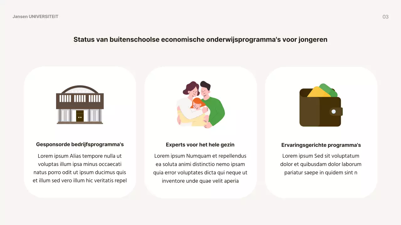 Eenvoudig geel en bruin voorlichtingsmateriaal voor jongeren