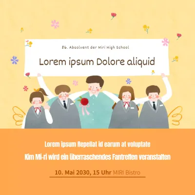 Gelb gefärbtes Konzept zum Tag des Lehrers - Inhalt des Klassentreffens